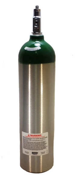 thumbnail image 2 of New 15 Cu Ft Aluminum Oxygen Cylinder Tank With CGA540 Valve - DOT Approved 2 of 6
