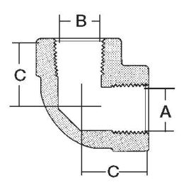 Elbow 1/2" x 1/2" 4500 PSI WP