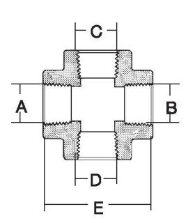 Cross 3/4" x 3/4" x 3/4" x 3/4" 4500 PSI WP