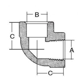 Elbow 1/2" x .843 - .847 4500 PSI WP