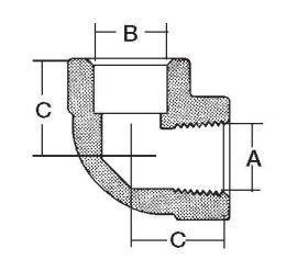 Elbow 1/2" x 1/2" 3750 PSI WP