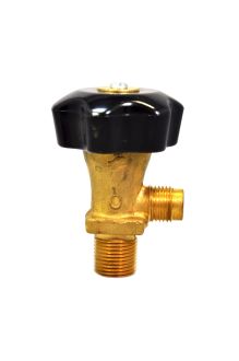 Brass CGA 170 outlet; 3/8" inlet, metal seat