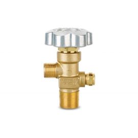 Sherwood Brass Diaphragm Packless CGA 350 outlet, 3/4, 212 deg F, 4000 PSI pressure relief device, 7 thread oversize