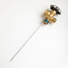 100# CGA 510 Propylene Service Valve, 3/4” NGT Inlet, 10.2” Diptube, 435 PSI, + Bleeder Valve