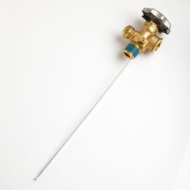 100# CGA 510 Propylene Service Valve, 3/4” NGT Inlet, 11.6” Diptube, 435 PSI, + Bleeder Valve