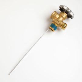 100# CGA 510 Propylene Service Valve, 3/4” NGT Inlet, 9.1” Diptube, 435 PSI, + Bleeder Valve