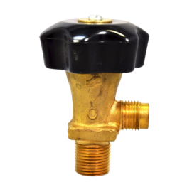 Brass CGA 170 outlet; 3/8" inlet, metal seat