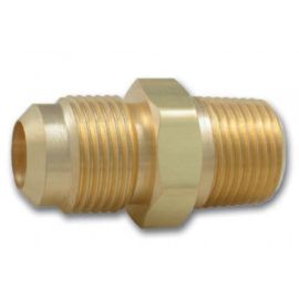 Flare Tubing Adaptor for Refrigerants, CGA 165 Male, 1/4 Flare x 1/8" MNPT"