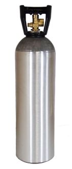 Industrial Gas Cylinder with CGA 580 valve inserted - 60 cu ft