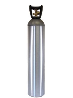 Industrial Gas Cylinder with CGA 580 valve inserted - 90 cu ft