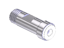 SS INLET NIPPLE THREADED INLET 1/8" NPT, 1.25" LONG