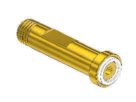 Western #180-3 - Threaded Inlet Nipple CGA180,1/8NPT X 1.75 LONG,W/WASH