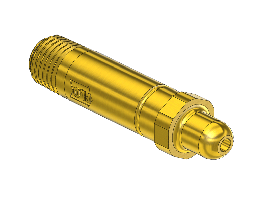 Nipple, 280, 1/4NPTM, 2.5"LNG