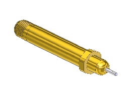 Nipple, CGA350, RETRACTABLE PIN