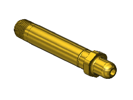 Threaded Inlet Nipple, 350, 1/4NPTM, 3.5"LNG