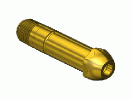 CGA 500/510/580/590, 1/4" NPTM, 3" LONG NIPPLE