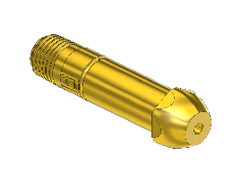 Check Valve Nipple for Installed Filter,500/510/580/590,1/4NPTM,2.5"L