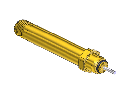 Nipple, CGA540&555, RETRACTABLE PIN