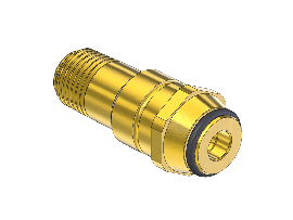 Nipple, 520 1/4 NPTM 1.75LG W/O-RING