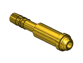 Western #AW-47 - Inert Arc Barb Hose Nipple, B SIZE, 1/4" BARB X 2.25"LNG