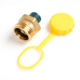 1-3/4'' Male Acme x 3/4'' MNPT Fill Valve for 33 LB Forklift Cylinder, Yellow Safety Cap Included, ME601-6