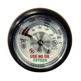 Cylinder Contents Gauge For Oxygen Cylinders 