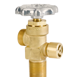 CGA 660 outlet; 3/4" inlet; 450 PSI; 1/4" inlet tap; Kel-F seat;