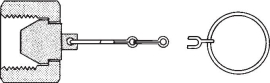 Cap & Chain Assembly, Brass Outlet 7/8" - 14NF-LH