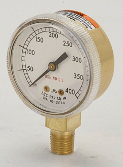 2" Gauge, 0 to 400 PSIG