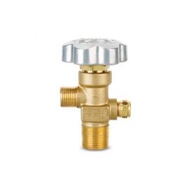 Sherwood Brass Diaphragm Packless CGA 350 outlet, 3/4, 212deg F, 3775 PSI pressure relief device, 7 thread oversize