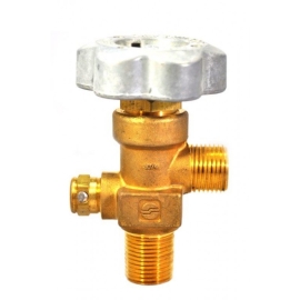 Sherwood Brass Diaphragm Packless CGA 350 outlet; 3/4" NGT inlet, 165 deg F, 4000 PSI pressure relief device