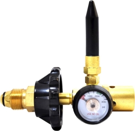 Latex Balloon Inflator + Hand Tight Connection + Contents Gauge
