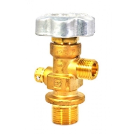 Sherwood Brass Diaphragm Packless CGA 350 outlet; 1.125" UNF inlet, 212 deg F, 3360 PSI pressure relief device