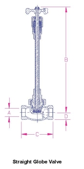 Globe, 1/2" F. NPT