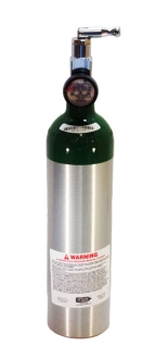 Medical Oxygen with post valve with on/off toggle. With pressure gauge - 6.0 cu ft