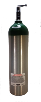 Medical Oxygen with post valve with on/off toggle - 15 cu ft