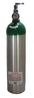 Medical Oxygen with post valve, on/off toggle, with Pressure Gauge - 15 cu ft 