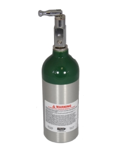 Medical Oxygen with post valve with on/off toggle - 4.0 cu ft
