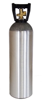 Industrial Gas Cylinder with CGA 580 valve inserted - 60 cu ft