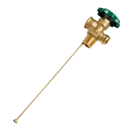 LP Vapor Service Valve for 100# Propane DOT Cylinders, 3/4" NGT Inlet, 10.2'' Diptube, 375 PSI, + Bleeder Valve