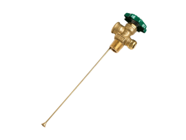 LP Vapor Service Valve for 100# Propane DOT Cylinders, 3/4" NGT Inlet, 10.2'' Diptube, 375 PSI, + Bleeder Valve