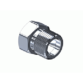 Outlet Adaptor - CGA540, Oxygen, Chrome Plated Brass