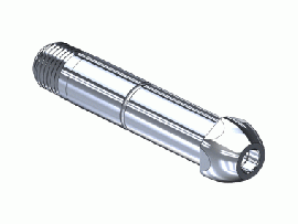 CGA 500 3" NIPPLE, CHROME PLATED