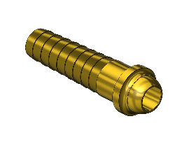Western #D-18 - Barb Hose Nipple, D-SIZE, 3-1/2"LNG, 3/4"ID