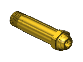 Nipple, C-SIZE, 1/4NPTM, 2.5"LNG