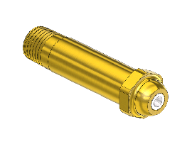 Nipple for Installed Filter, C-SIZE, 1/4NPTM, 2.5"LNG