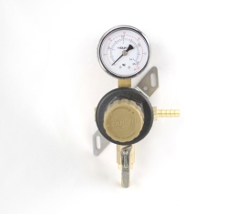 Taprite, Secondary Beer Regulator, 1P1P, 5/16" Barb Inlet, 5/16" Barb Shut-off, 60lb Gauge