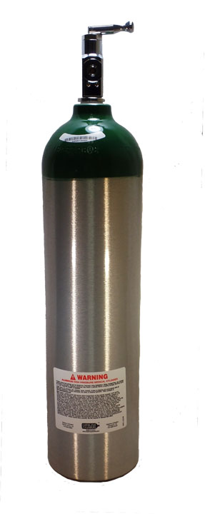 New 15 cu/ft Oxygen Cylinder